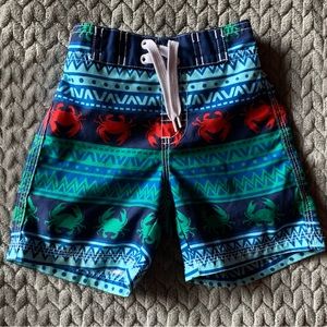 Gymboree Crab Swim Trunks in12-18M